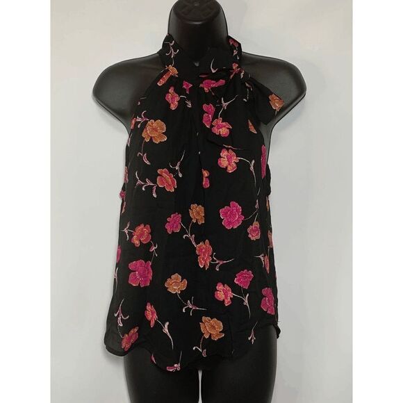 Paper Crane Floral Halter Top Size Small - Picture 1 of 9